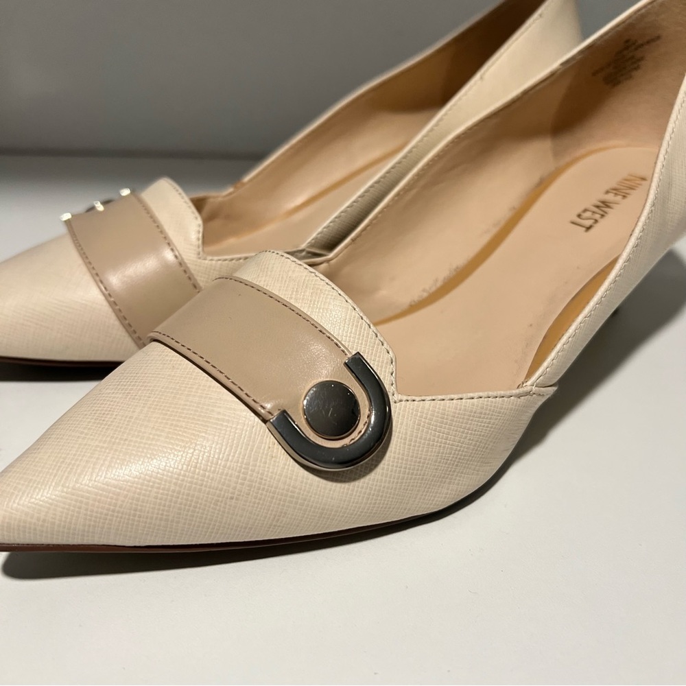 Nine West Cream Kitten Heels